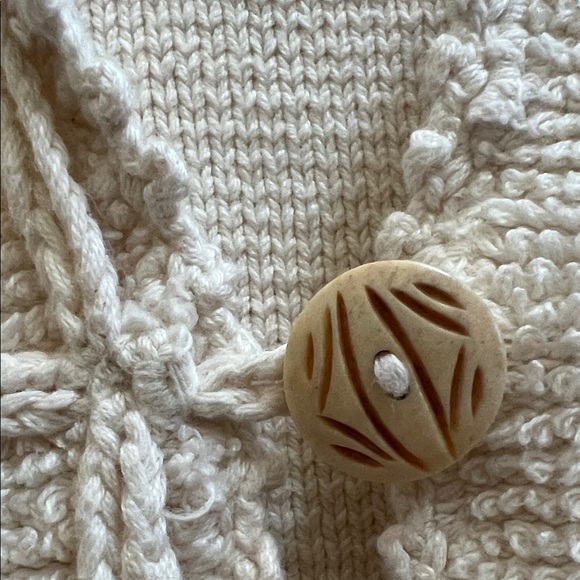 Flashback Handcrafted Cotton Cropped Cardigan | Cottagecore Chunky Knit | S/M - Picture 6 of 6